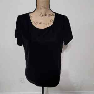 J. CREW Black crushed‎ velvet blouse size small